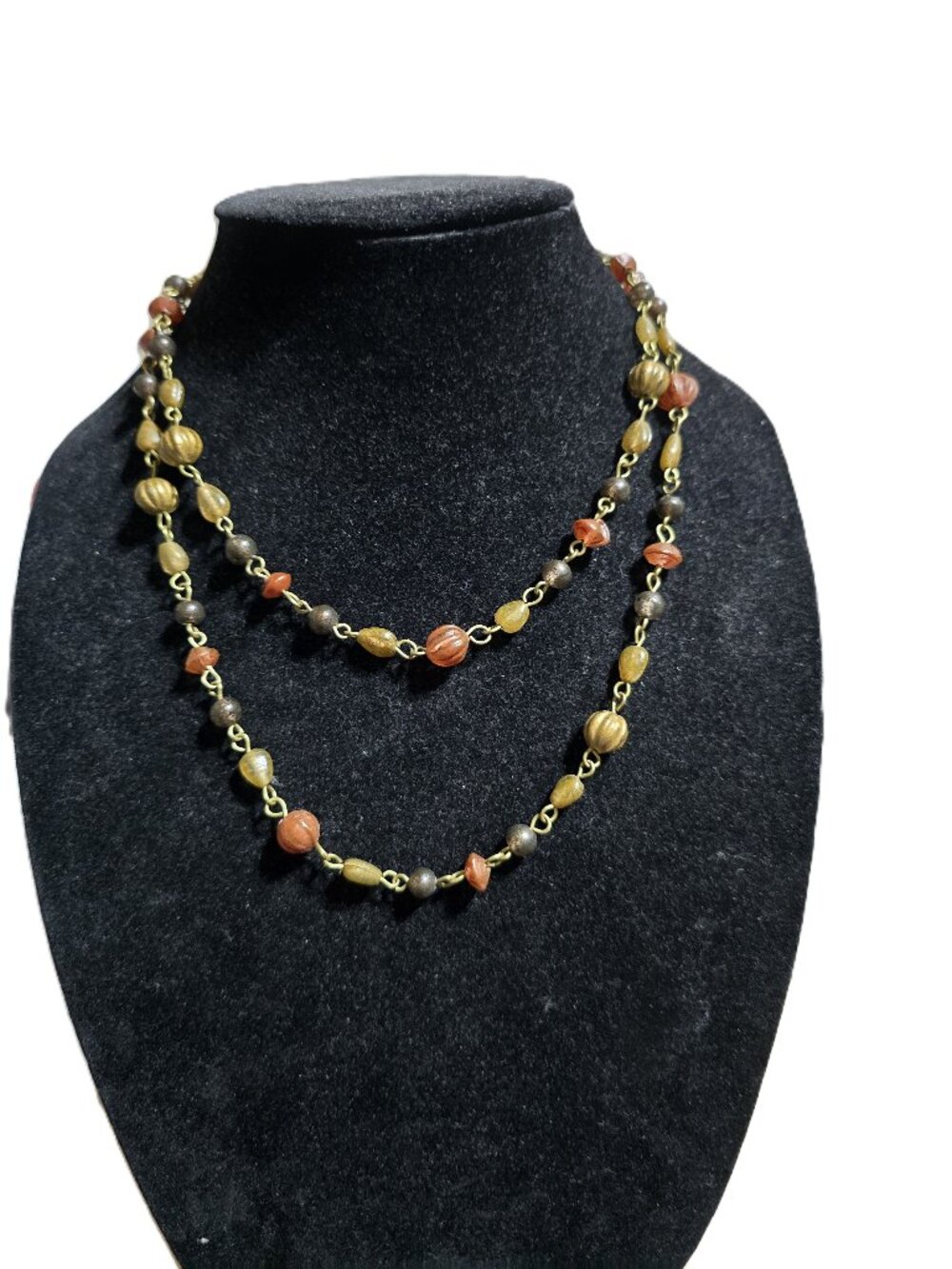 Beaded Necklace Plastic Beads Wrap Around Strand